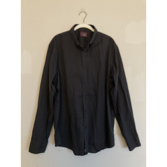 Untuckit 100% Cotton Lightweight Button Up Shirt XXL Men’s Black - Picture 1 of 5